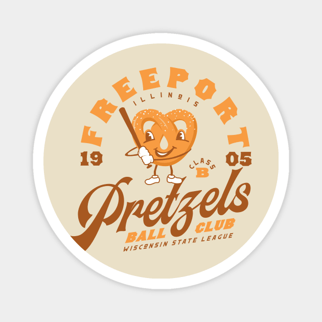 Freeport Pretzels Magnet by MindsparkCreative